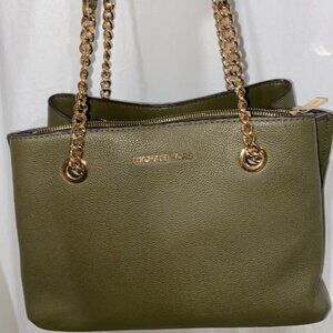 Michael Kors Teagen Shoulder Bag - Olive Green